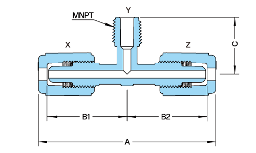 PFA Reducing Straight Fitting