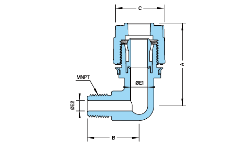 PFA Male NPT Elbow Insert Type產品圖