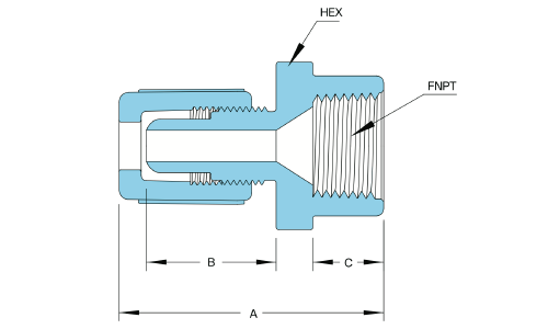 PFA Female NPT Connector
