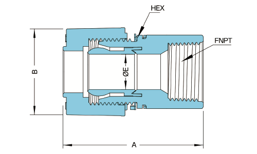 PFA Female NPT Connector Insert Type產品圖