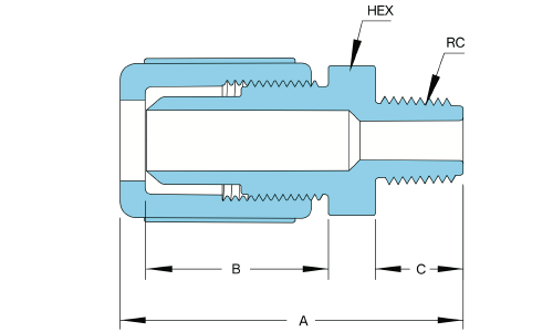 PFA Male BSPT(R/RC) Connector