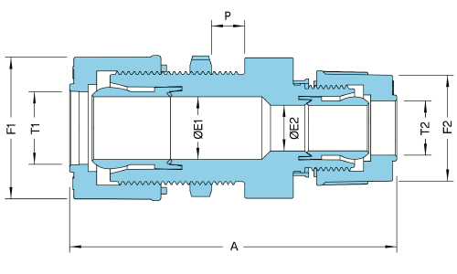 PFA Reducing Bulkhead Union Insert Type產品圖