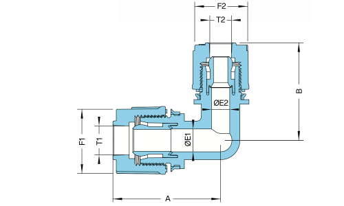 PFA Reducing Elbow Insert Type產品圖