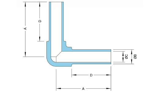 PFA Fusible Equal Elbow