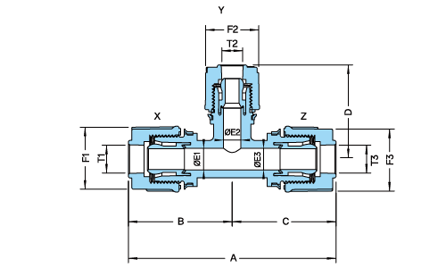 PFA Reducing Tee Insert Type產品圖